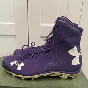New Under Armour Team Spine Brawler MC Football Cleat Purple Size 16 1270718-500